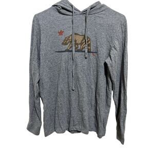 Denim & Flower Ricky Singh Mens Hooded T-Shirt California Bear Flag M A003474